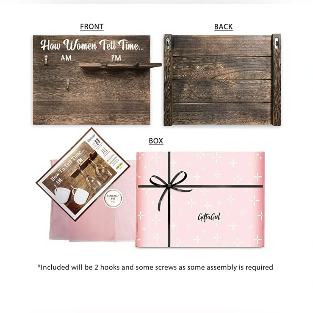 Gift a Girl “How Women Tell Time” Wooden Rack